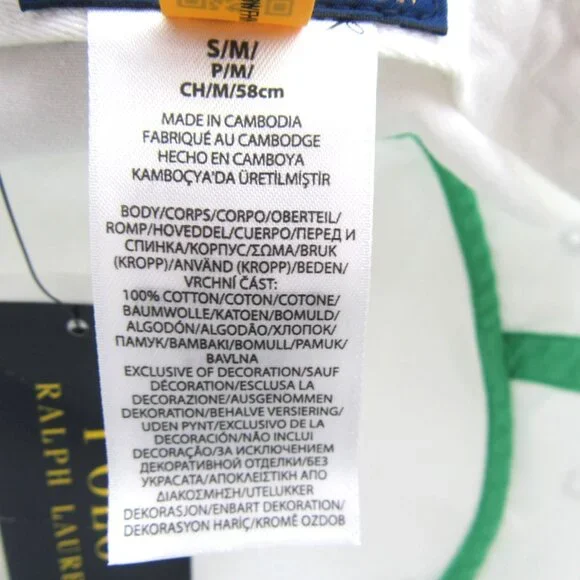 Polo Ralph Lauren Embroidered Bear Bucket Hat Adult Size S/M White NEW - Picture 11 of 11